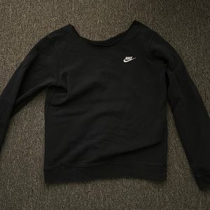 nike off the shoulder crew